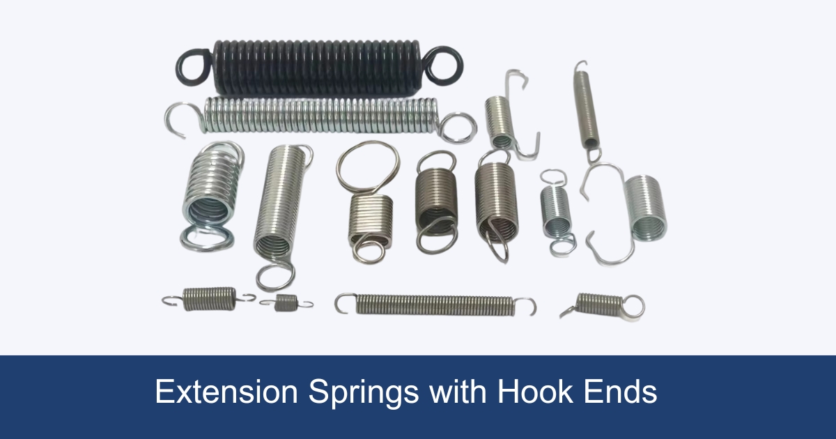 extension springs with hook ends