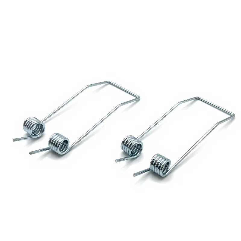 Custom Spring Prototyping & Design Services 4 Double torsion spring prototypes with two coil bodies joined by a centre bridge (Zigoal)